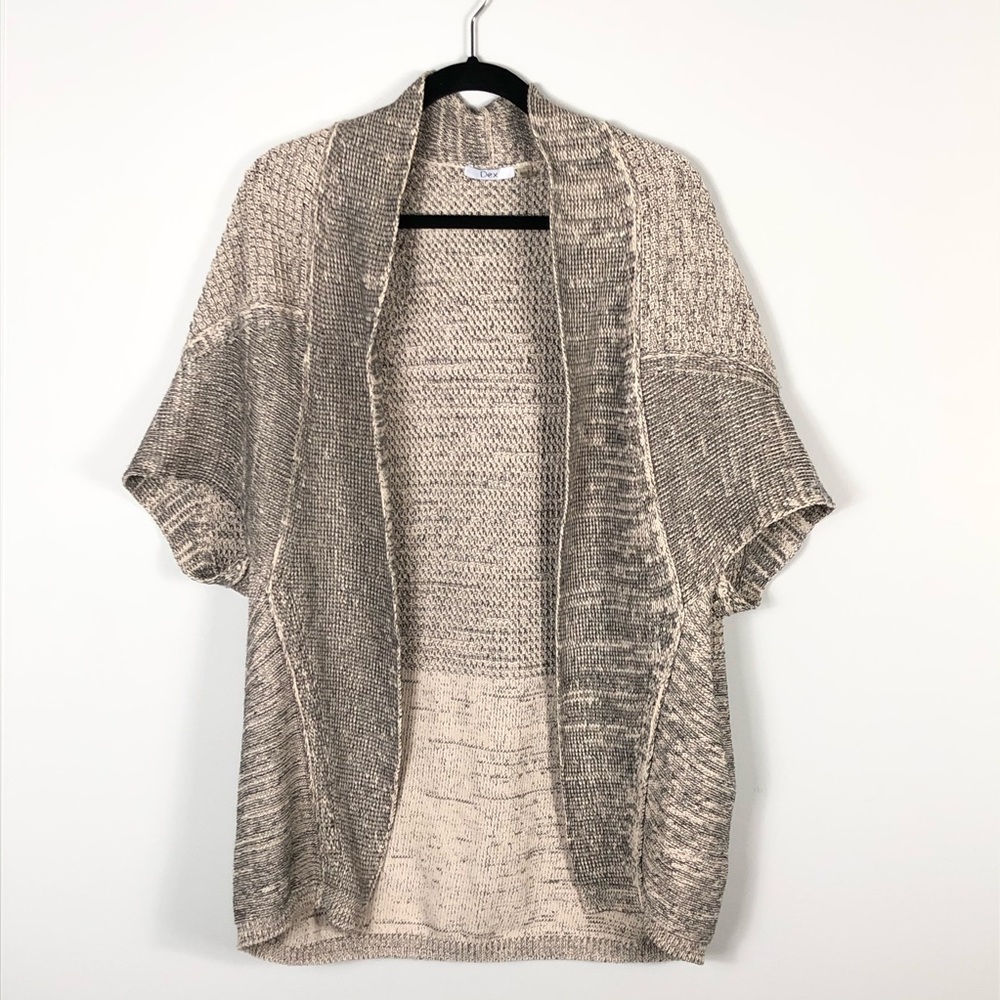 Dex Knit Cocoon Cardigan Wrap Beige Medium